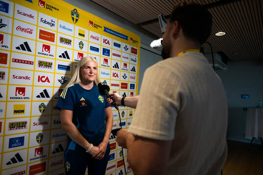 Goalkeeper Emma Holmgren of the Swedish women’s national