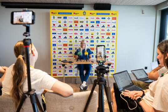 Goalkeeper Emma Holmgren of the Swedish women’s national