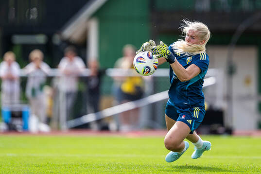 Goalkeeper Emma Holmgren of the Swedish women’s national