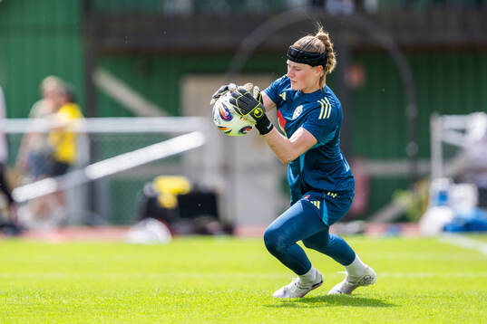 Goalkeeper Tove Enblom of the Swedish women’s national