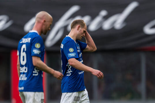 Umeå FCs Eythor Martin Björgolfsson deppar