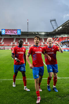 Helsingborgs Adam Akimey, Wilhelm Loeper och Oscar Aga
