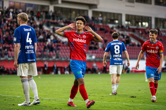 Helsingborgs Max Bjurström jublar