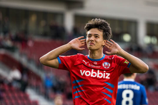 Helsingborgs Max Bjurström jublar