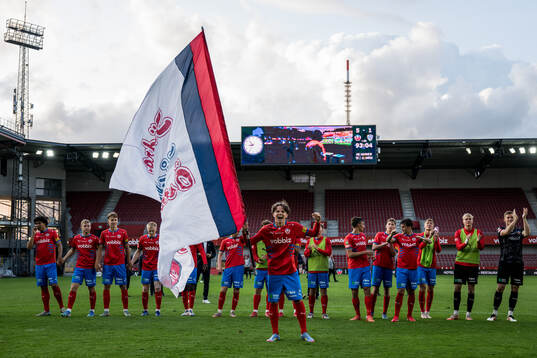 Helsingborgs Lucas Landgren Persson jublar
