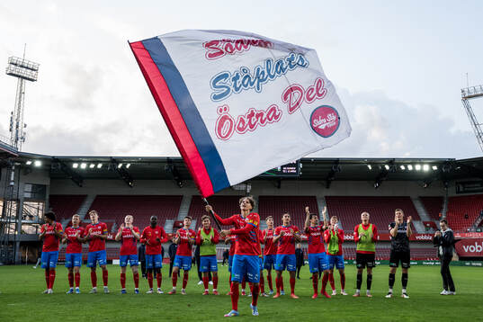 Helsingborgs Lucas Landgren Persson jublar