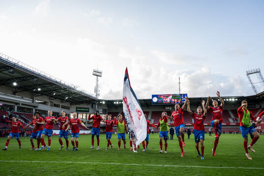 Helsingborgs spelare jublar