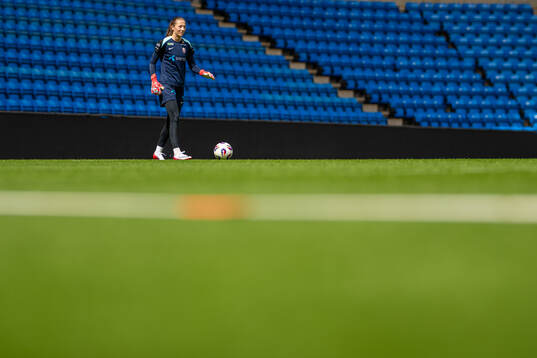 Goalkeeper Cecilie Fiskerstrand of the Norwegian women's