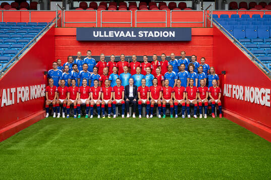 Players and staff of the Norwegian women's national