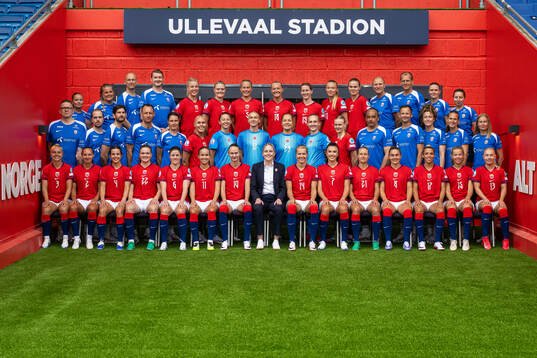 Players and staff of the Norwegian women's national