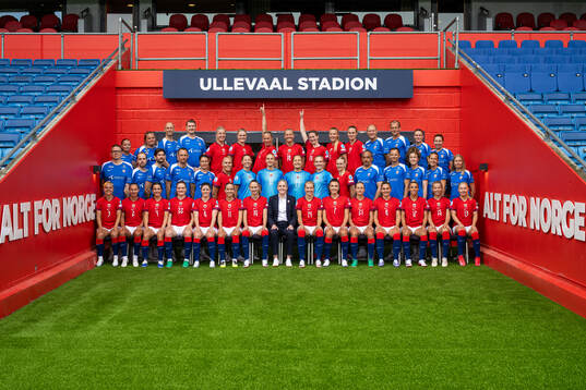 Players and staff of the Norwegian women's national