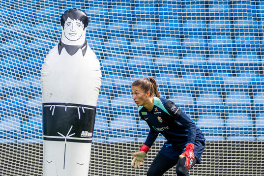 Goalkeeper Cecilie Fiskerstrand of the Norwegian women's