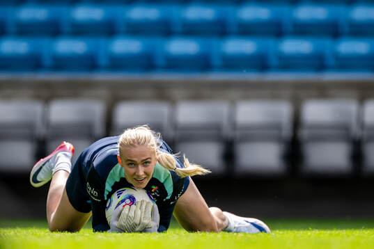 Goalkeeper Selma Panengstuen of the Norwegian women's