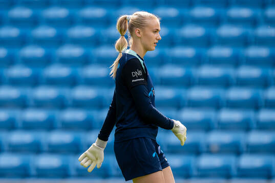 Goalkeeper Selma Panengstuen of the Norwegian women's