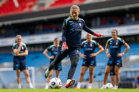 Goalkeeper Cecilie Fiskerstrand of the Norwegian women's