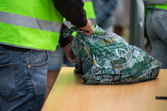 A bag is searched