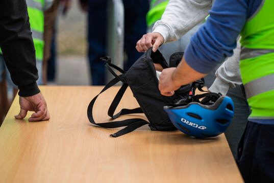 A bag is searched