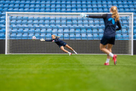Goalkeeper Selma Panengstuen of the Norwegian women's
