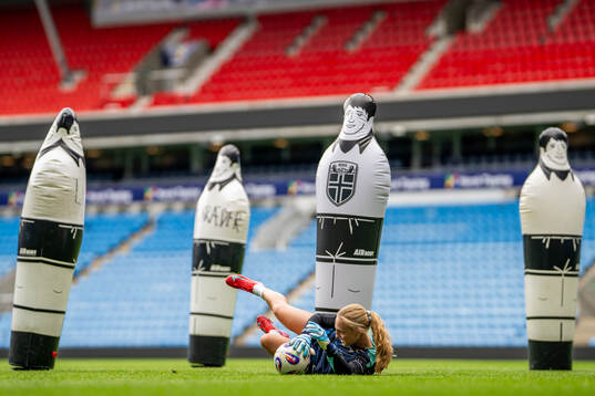 Goalkeeper Sunniva Skoglund of the Norwegian women's
