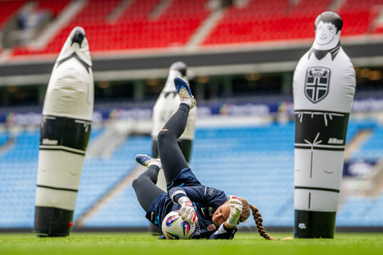 Goalkeeper Aurora Mikalsen of the Norwegian women's