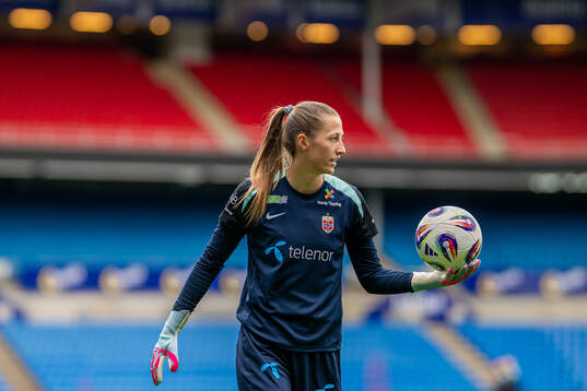 Goalkeeper Cecilie Fiskerstrand of the Norwegian women's