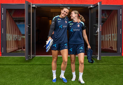 Marthine Østenstad and Elisabeth Terland of the Norwegian
