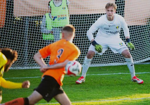 Torns målvakt Ture Fordham i matchen i division 2 mellan