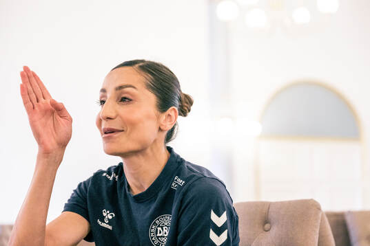 Nadia Nadim of the Danish women's national football team