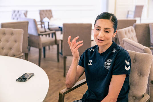 Nadia Nadim of the Danish women's national football team