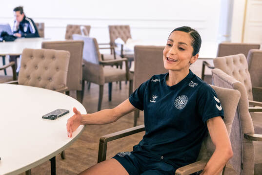 Nadia Nadim of the Danish women's national football team