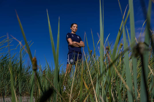 Nadia Nadim of the Danish women's national football team