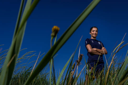 Nadia Nadim of the Danish women's national football team