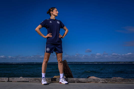 Nadia Nadim of the Danish women's national football team