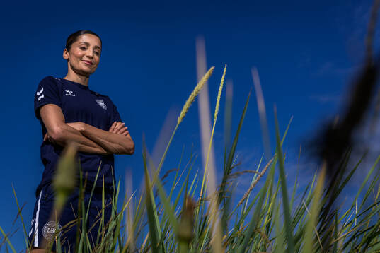Nadia Nadim of the Danish women's national football team