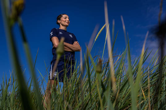 Nadia Nadim of the Danish women's national football team