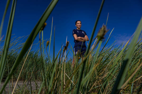 Nadia Nadim of the Danish women's national football team