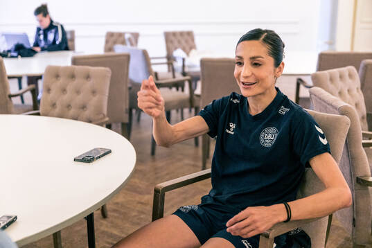 Nadia Nadim of the Danish women's national football team