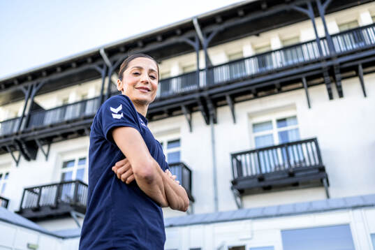 Nadia Nadim of the Danish women's national football team