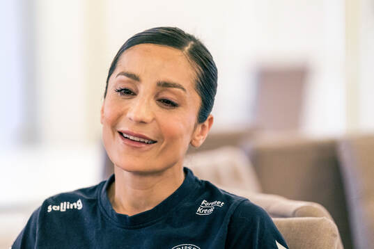 Nadia Nadim of the Danish women's national football team