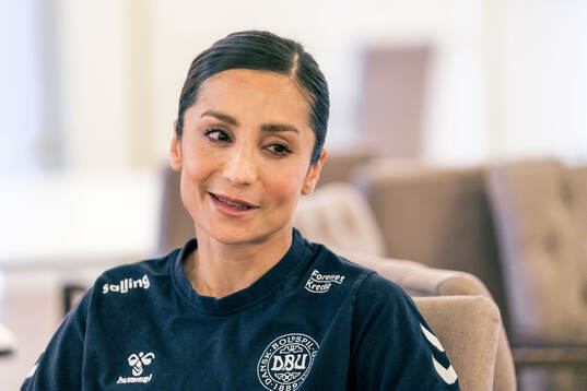 Nadia Nadim of the Danish women's national football team