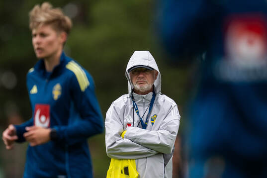 Head coach Peter Gerhardsson of the Swedish women's