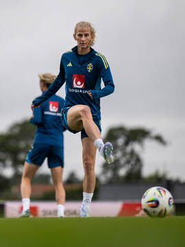 Sofia Jakobsson of the Swedish women's national football