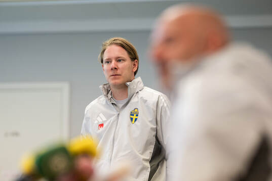 Press officer Fredrik Madestam of the Swedish women's
