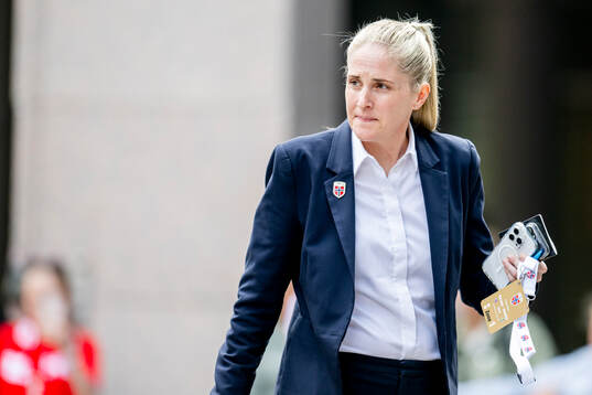 Head coach Gemma Grainger of Norway arrives