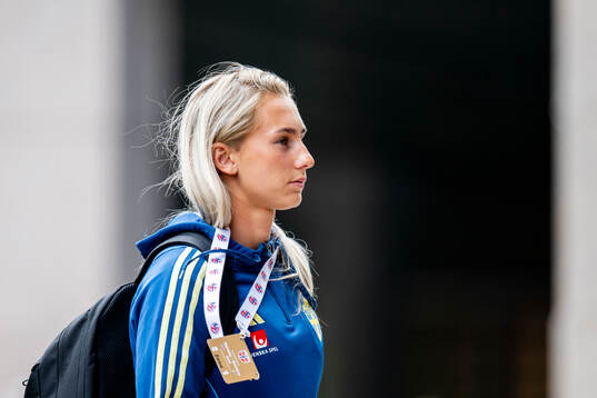 Ellen Wangerheim of Sweden arrives