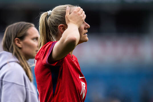 Frida Maanum of Norway looks dejected