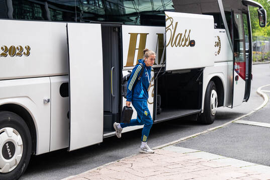Filippa Angeldahl of Sweden arrives