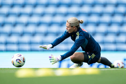 Goalkeeper Jennifer Falk of Sweden