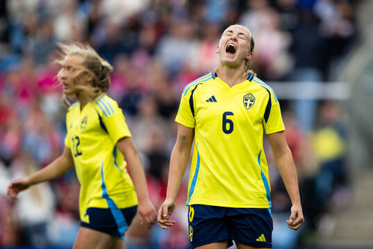 Magdalena Eriksson of Sweden reacts