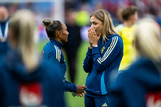 Madelen Janogy and Fridolina Rolfö of Sweden